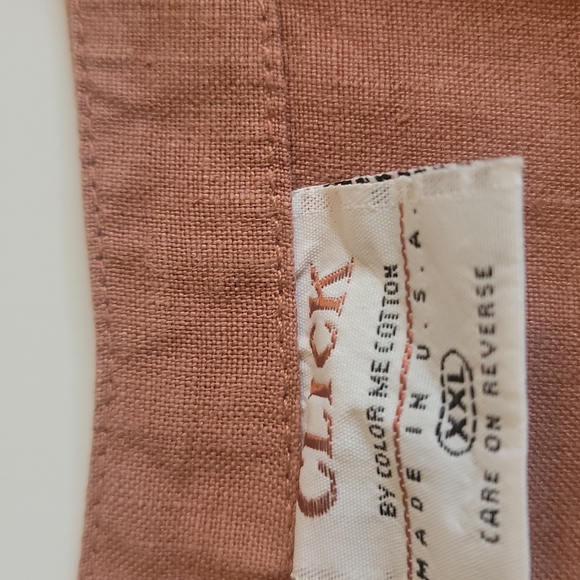 Click by Color Me Cotton Linen brownish  sleeveless dress. V Neck XXL - Picture 4 of 6